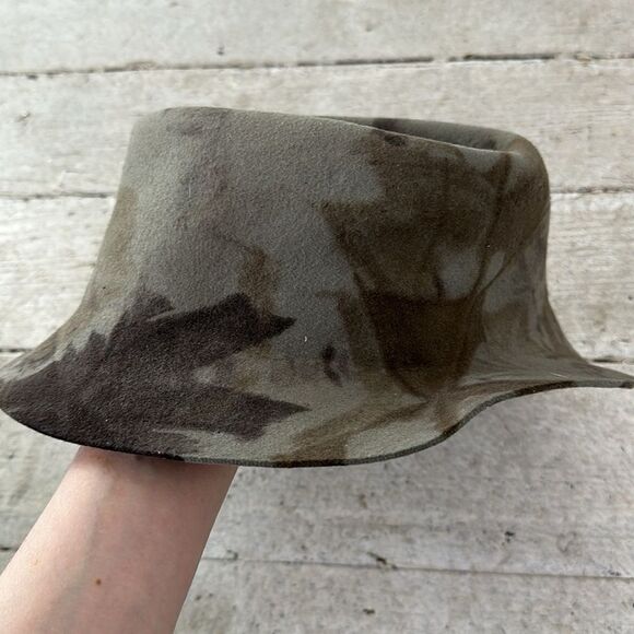 Vintage H Bar C Rare Wool Felt Camo Packable Fedora - Picture 8 of 9